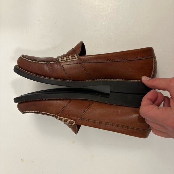 Vintage Polo Sport Ralph Lauren Brown Leather Slip On Penny Loafers Men’s 10D main image 7